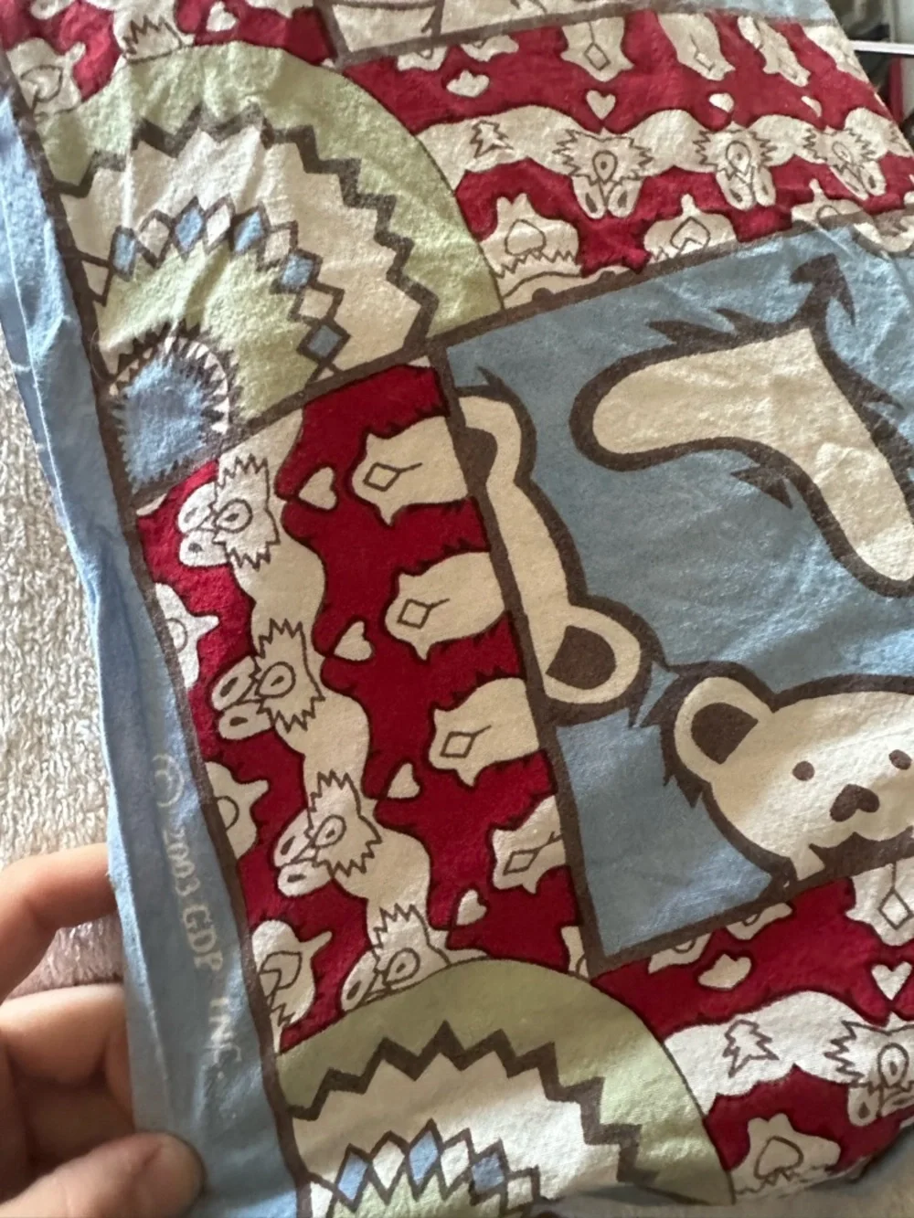 Grateful Dead Bears Tapestry 2003 GDP Inc Tie Dye Wall Hanging Blanket